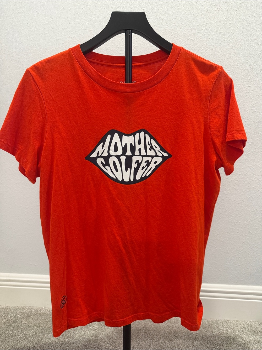 G/FORE Red  Mother Golfer' Graphic Short Sleeve Tee ladies large